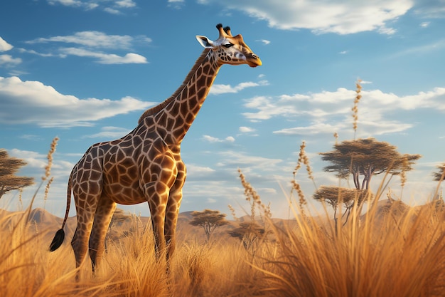 Giraffen weiden am Welttierdag in der Savanne