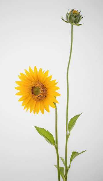 Foto girasol aislado en blanco