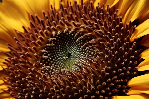 un girasol amarillo con un centro amarillo.