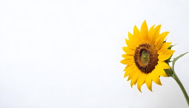 Foto un girasol amarillo con un centro verde