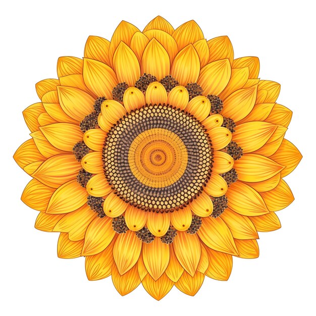 Un girasol con un centro amarillo.