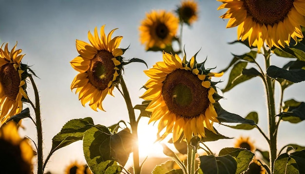 girasol en el horno blanco