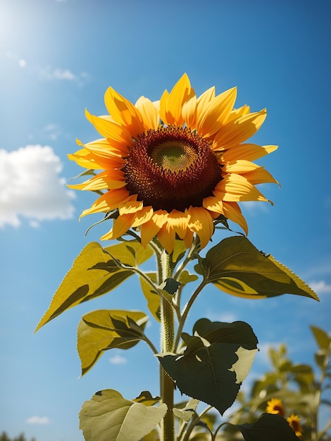 girasol en el jardín de fondo natural