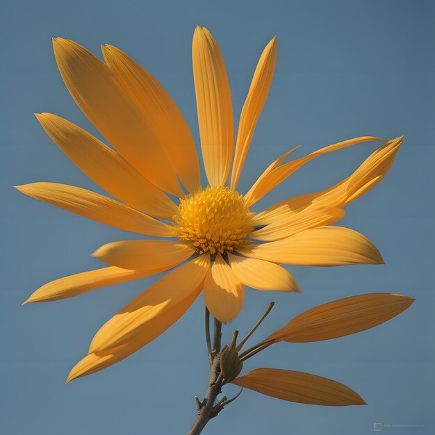 Girasol mexicano en un fondo de cielo azul estilo vintage generativo ai