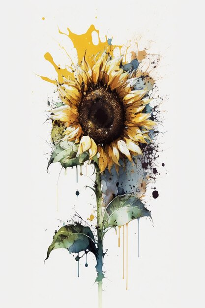 Un girasol con la palabra girasol en él.