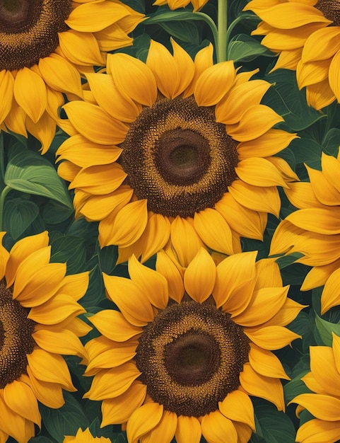 girasol patrón sin costuras fondos de pantalla diseño gráfico