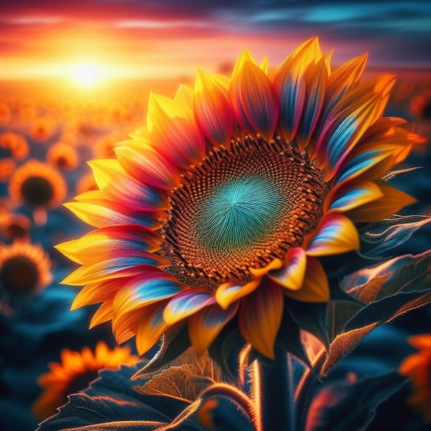 Los girasoles son una foto realista