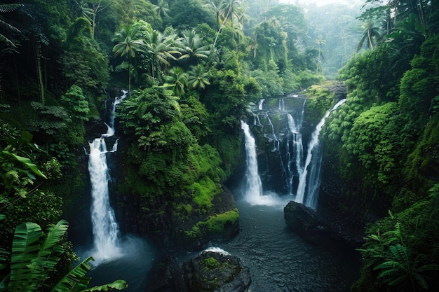 Foto git waterfall bali (en inglés)