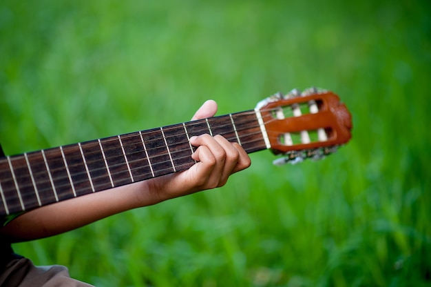 Gitarre und Natur Gute Atmosphäre