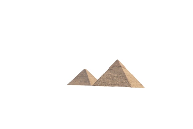 Foto giza-pyramiden isoliert auf einem transparenten hintergrund bereit, in ihrem design zu platzieren