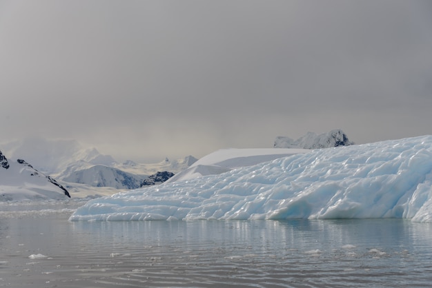 Foto glaciar en la antártida