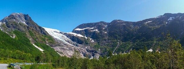 Foto glaciar boyabreen, na noruega