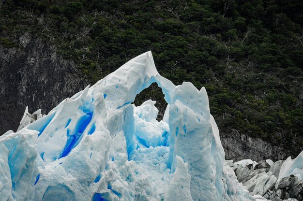 Foto glaciar em close-up