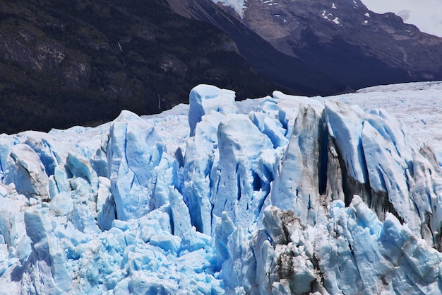 Foto glaciar perito moreno cerca de el calafate en la patagonia argentina