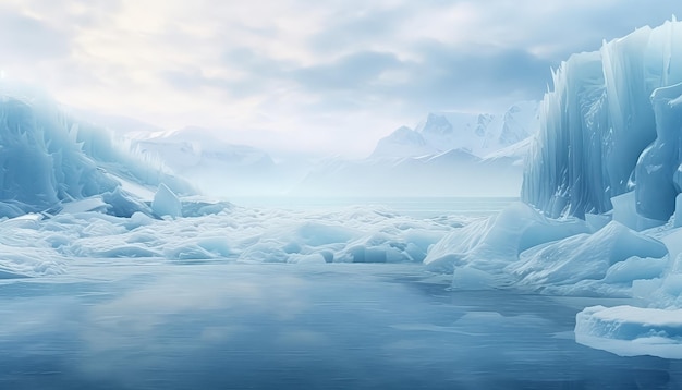 Los glaciares congelados del lago Baikal