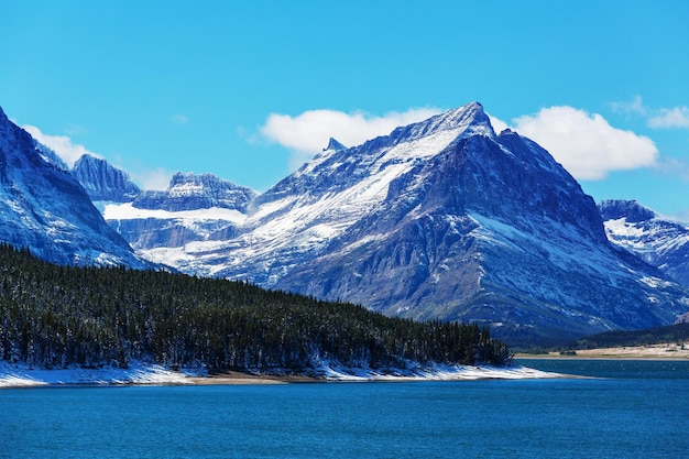 Glacier-Nationalpark, Montana. Winter.