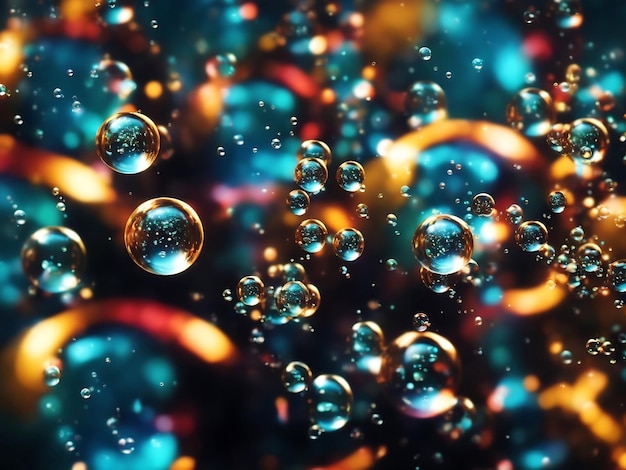 Glänzende bunte Blasen, die Leonardo als Bild erzeugt hat