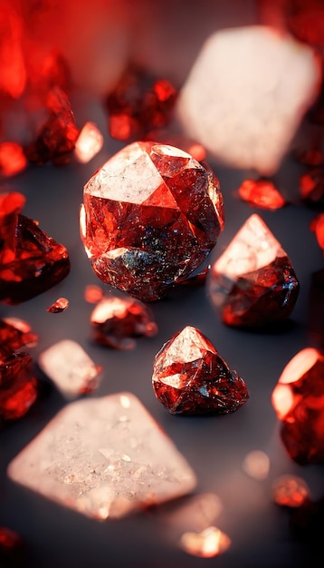 Glänzende Edelsteine Diamanten Kristalle abstrakten Hintergrund Schöne Luxus-Tapete Digitale Kunst