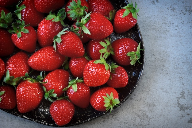 Glänzende Erdbeeren.