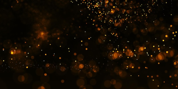 Glänzende goldene Partikel mit leichtem Glanz