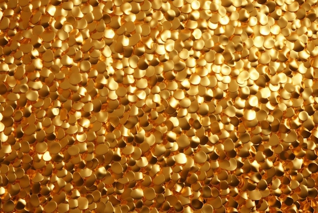 Glänzende goldene Wandhintergrundtextur, generative KI