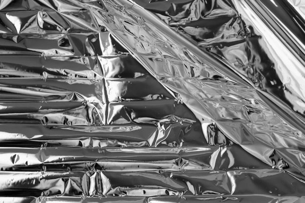 Foto glänzende metallsilberfolienbeschaffenheit für hintergrund