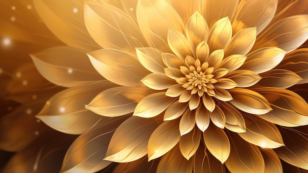Glänzender goldener Blumenhintergrund