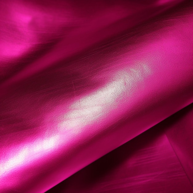 Glänzender rosa Satinstoff mit Metallic-Finish.