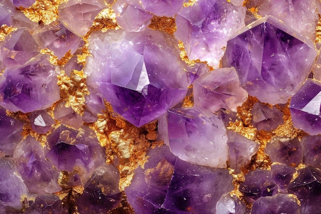 Glänzendes Amethystgold Erzeugen Sie Ai