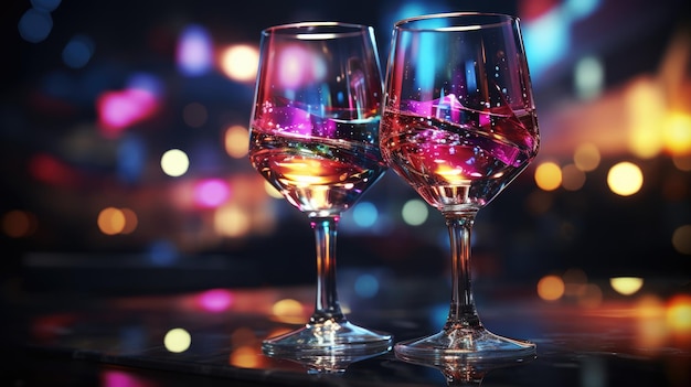 Glänzendes Glas mit Getränk HD 8K Wallpaper Hintergrund Stock Fotobild