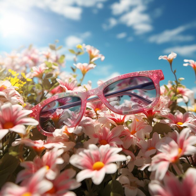 Gläser mit Blumen, die mit KI erzeugt wurden