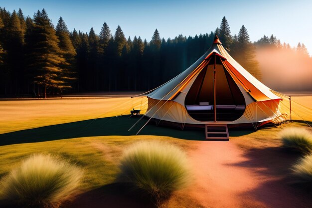 Glamping en el hermoso lugar.