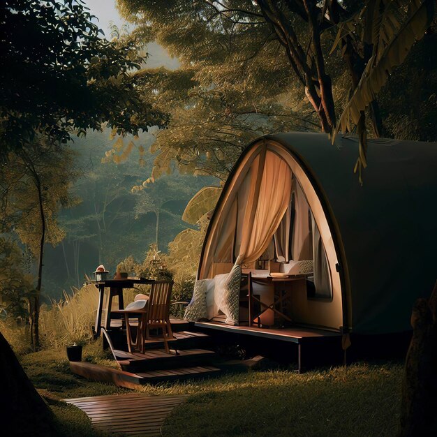 Glamping na natureza