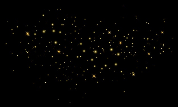 Glanzende Goldpartikel Hintergrund-Effekt für luxuriöse Grußkarten Weihnachten leuchtendes Licht Bokeh