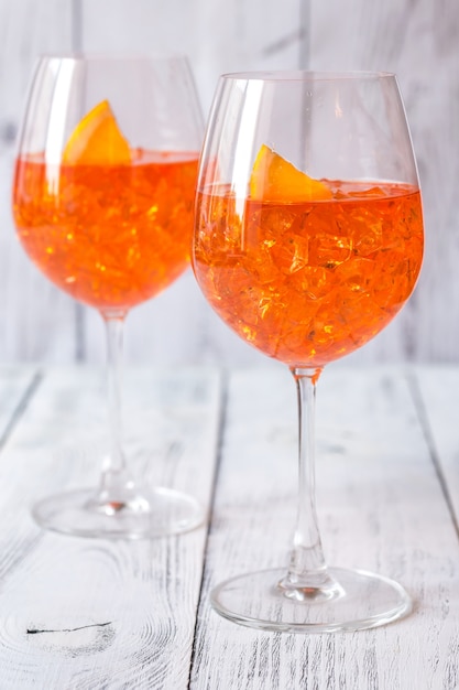 Glas Aperol Spritz Cocktail