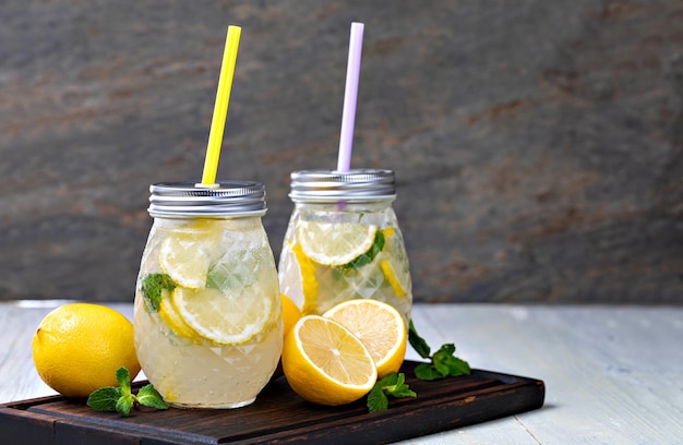 Glas frische Limonade