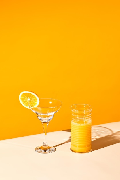 Glas frischer Orangensaft