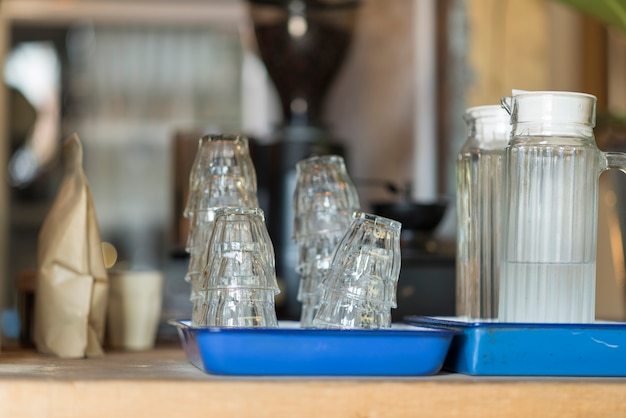 Glas in einem Café