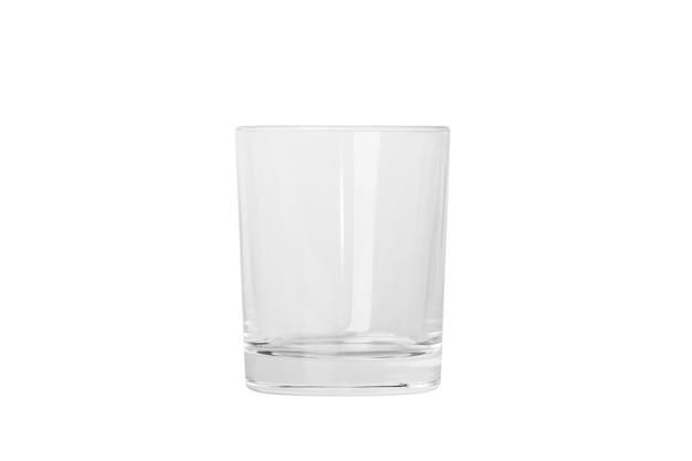 Glas leeres Glas mittlerer Größe isoliert