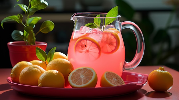 Glas Limonade auf dem Tisch