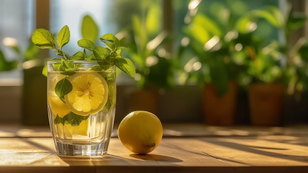 Glas Limonade Illustration AI GenerativexA