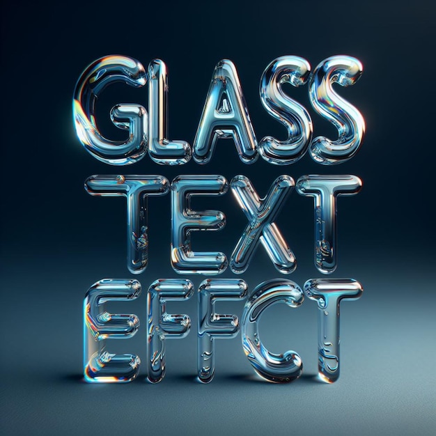 Foto glas-logo-effekt-logos-mockup 3d-logos aus glas