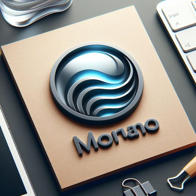 Foto glas-logo-effekt-logos-mockup 3d-logos aus glas