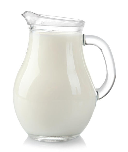 Glas Milch, isoliert auf Weiß