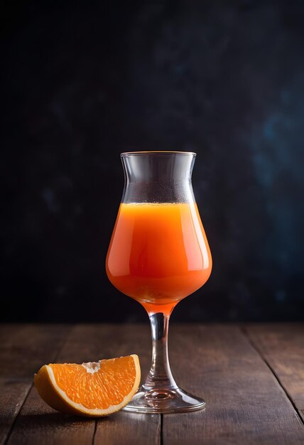 Foto glas mit orangensaft