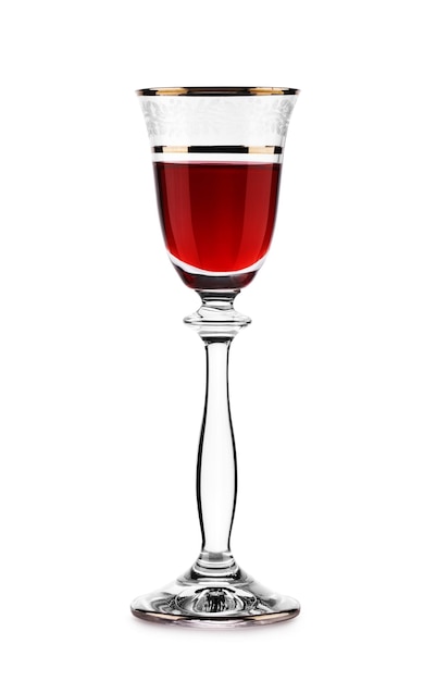 Glas mit Rotwein