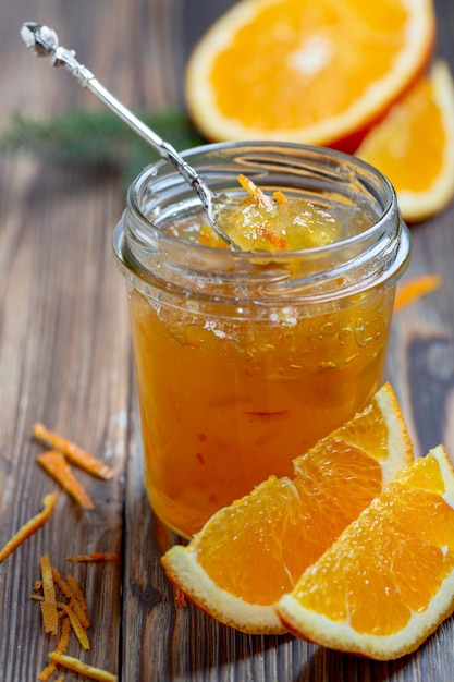 Glas Orangenmarmelade