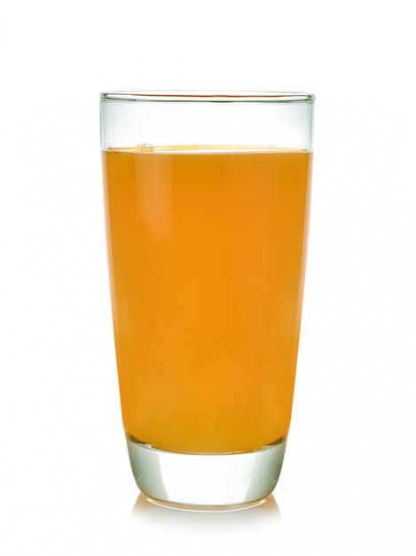 Foto glas orangensaft isoliert