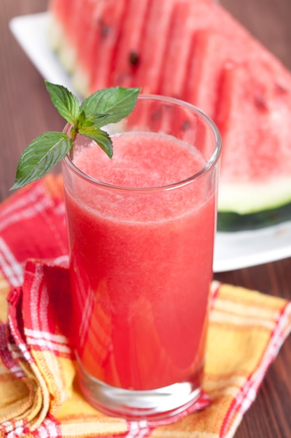 Glas Wassermelonen-Smoothie