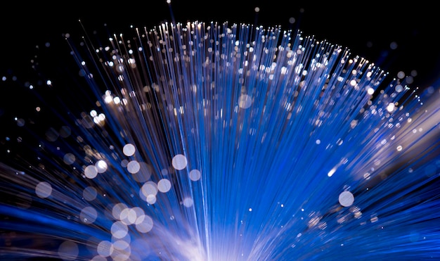 Glasfaser, Glasfaser mit Daten- oder Internetkommunikationskonzept